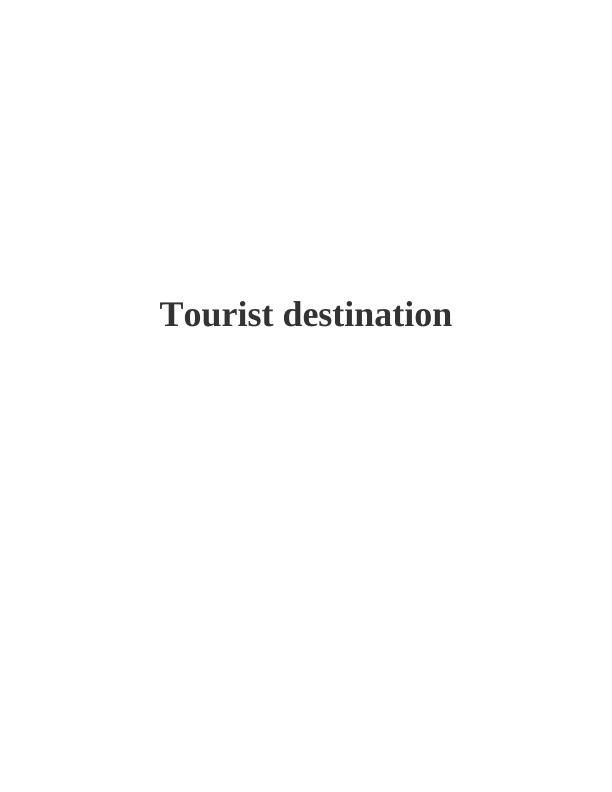 Tourist Destination in UK - Assignment_1