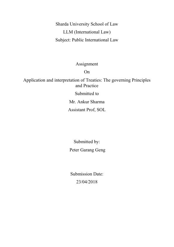 International Law Assignment PDF_1