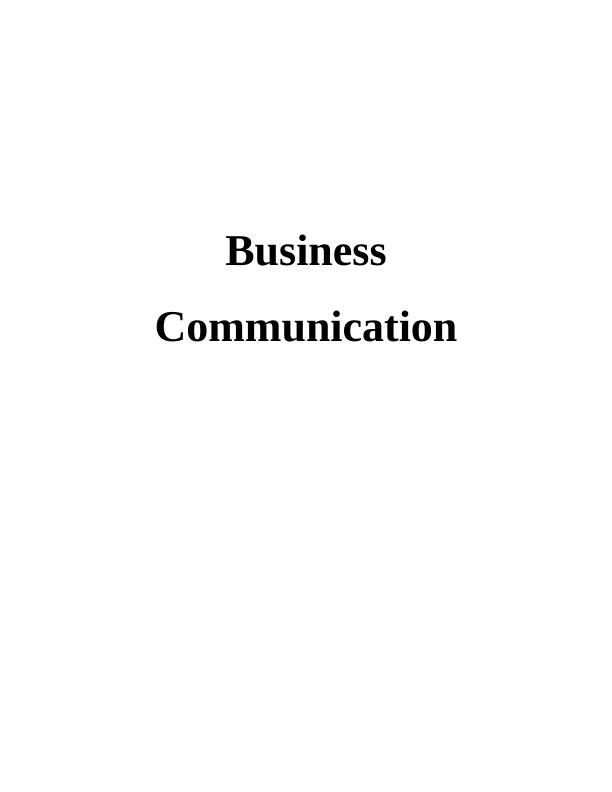 Principles and Purpose of Business Communication_1