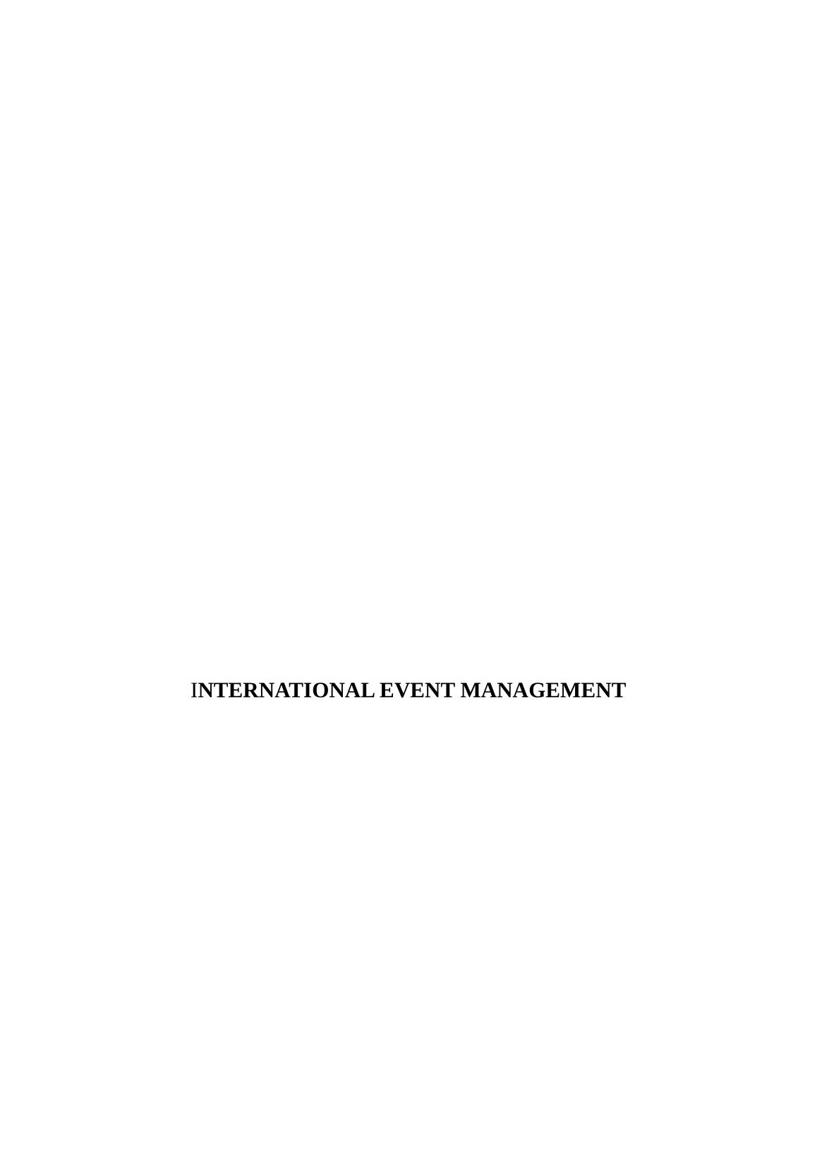 International Event Management PDF