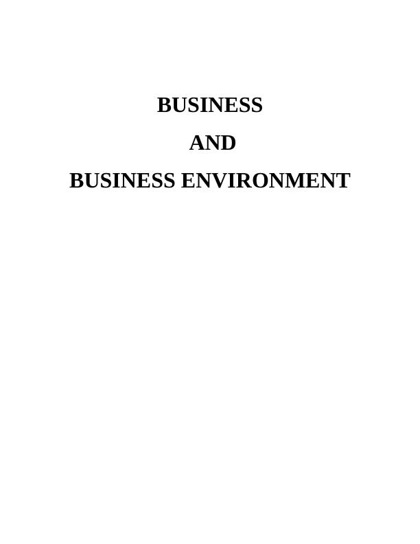 Business And Business Environment_1