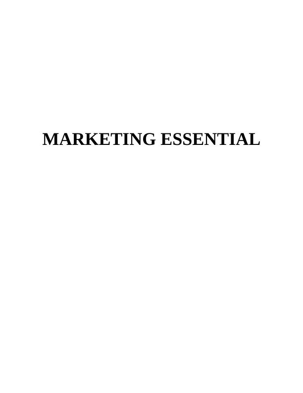 Marketing Essential Assignment Solution_1
