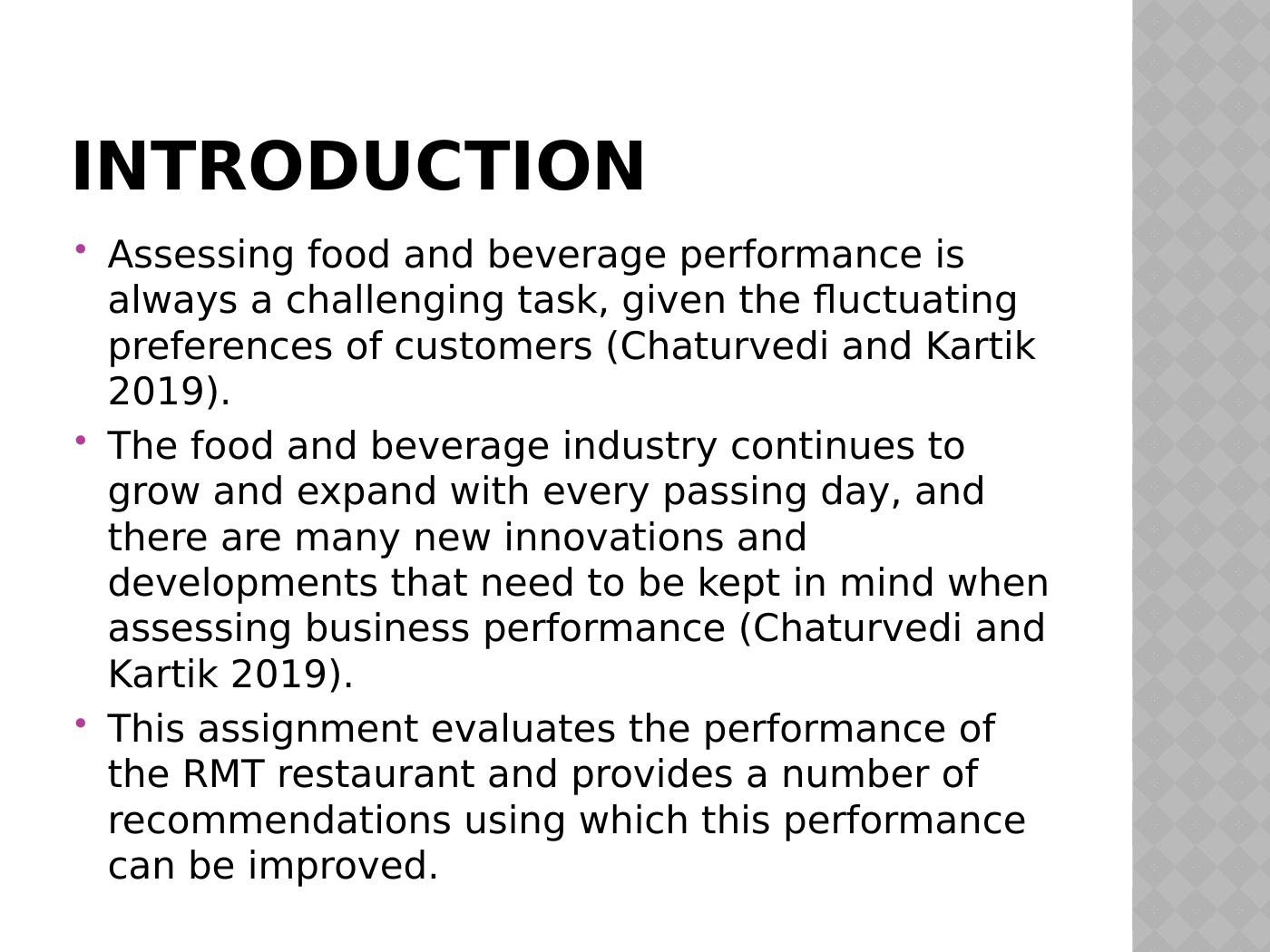 Strategic Food And Beverage Management