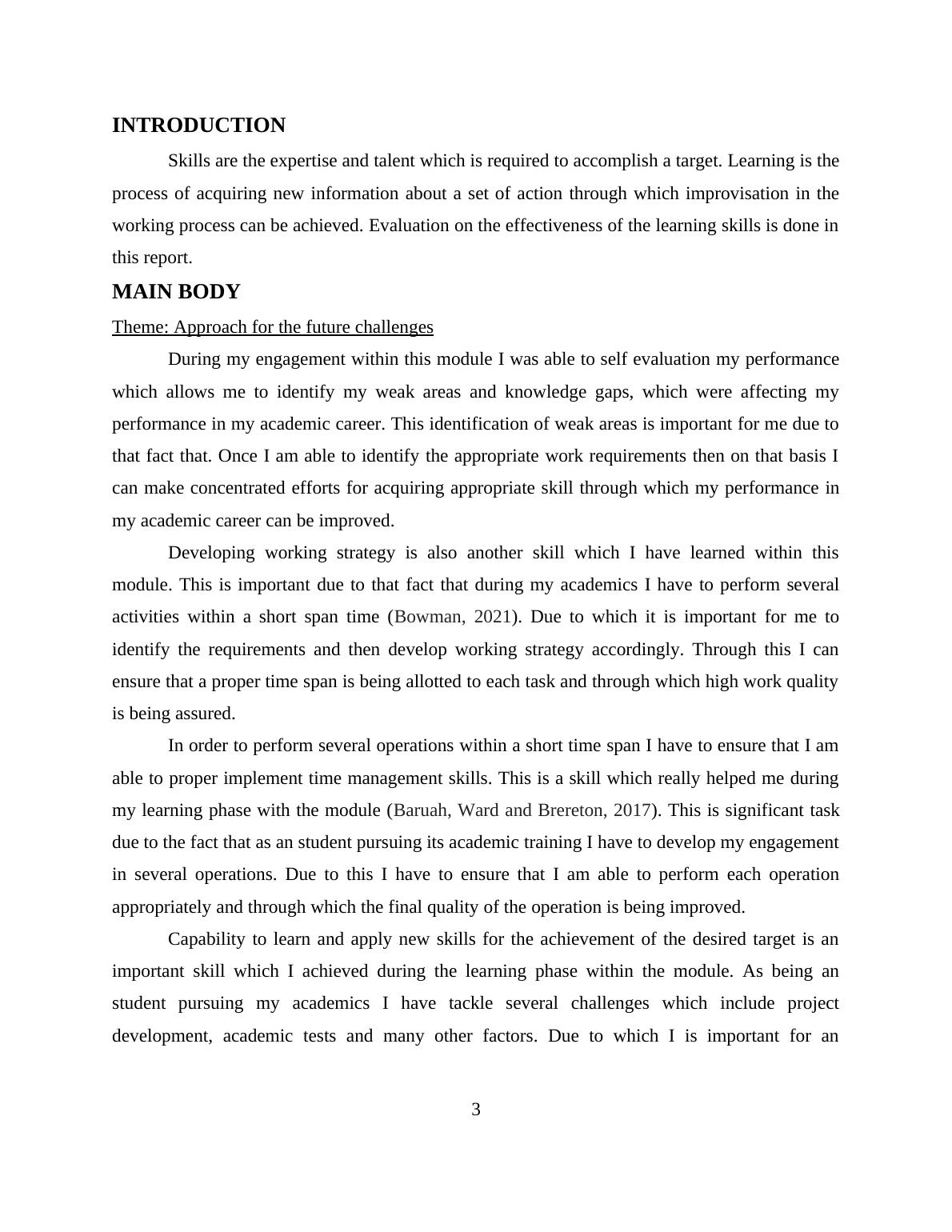 essay on development of skills