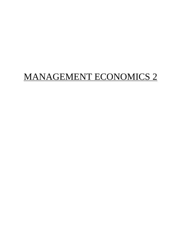 Management Economics: Nike's Market Structure and Optimal Position_1