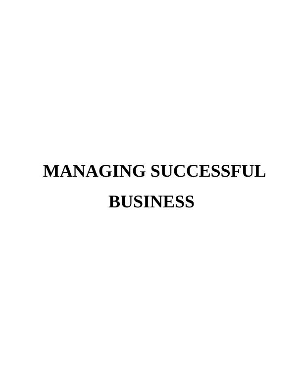 Hilton Hotel - Managing Successful Business_1
