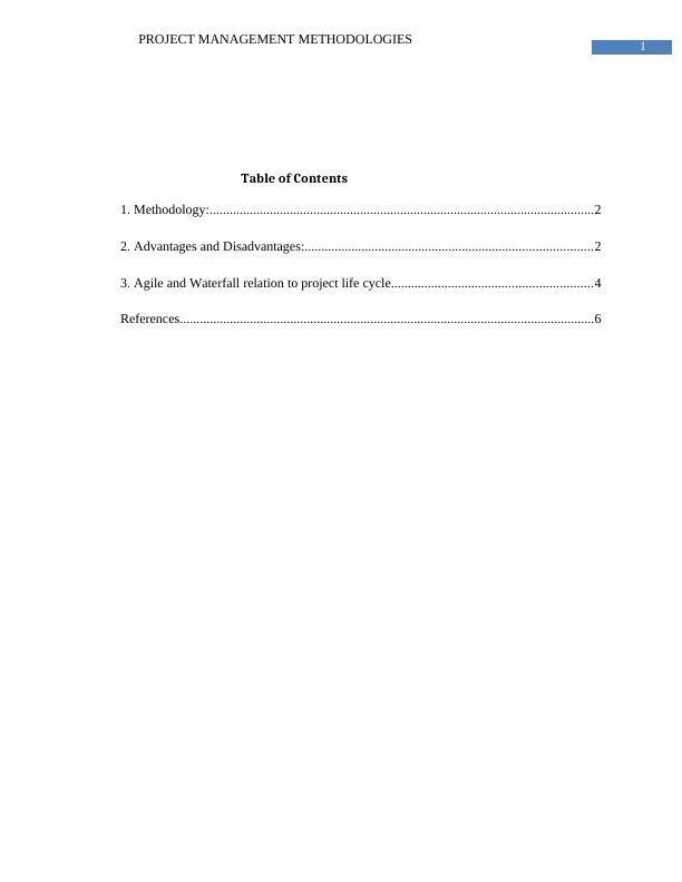 PROJMGNT 2001 - Project Management Methodologies - Assignment_2