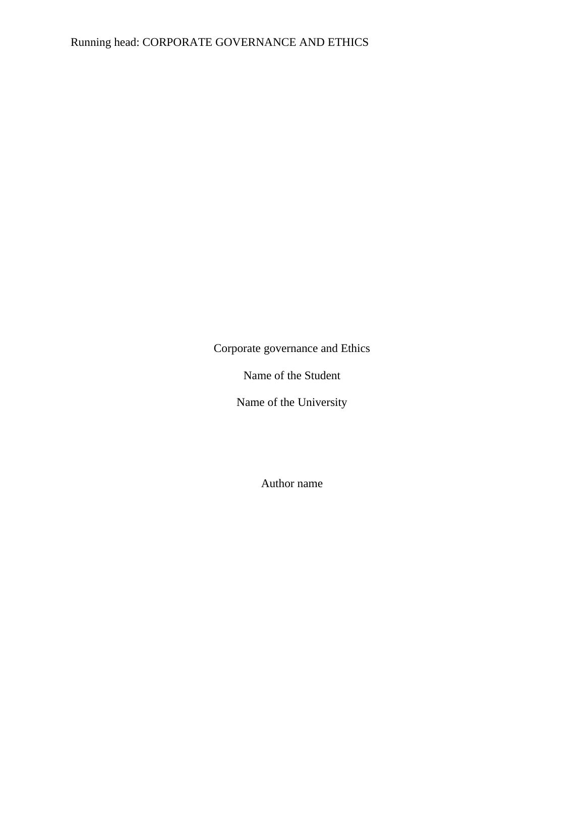 Corporate Governance and Ethics Report_1