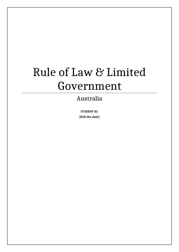EDUC 448 - Rule of Law & Limited Government - Report_1