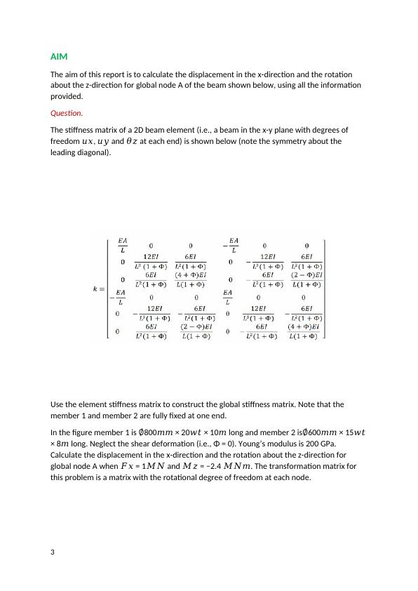 Finite Element Method (Part 1) EG55M1 Assignment 1 - University of Aberdeen_3
