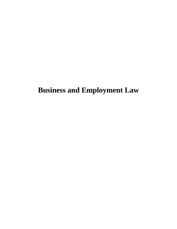 Employment Law Assignment : ADR_1