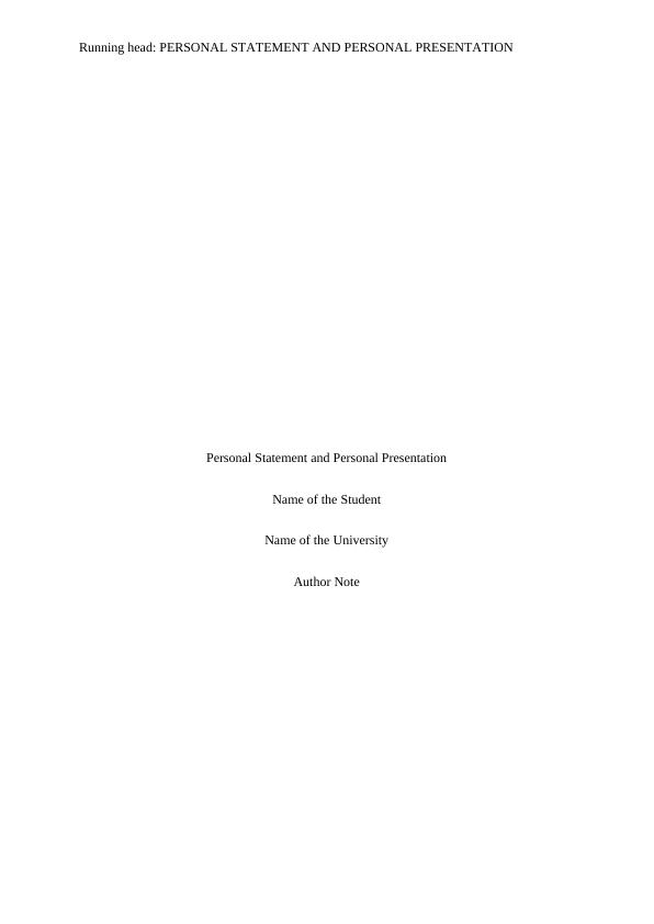 Personal Statement and Personal Presentation_1