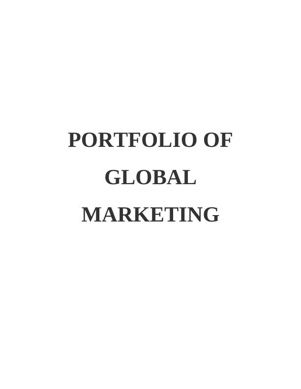 Portfolio of Global Marketing_1