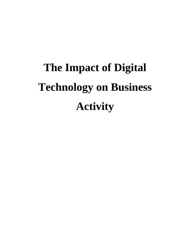 The Impact of Digital Technology on Business Activity - Morrison_1