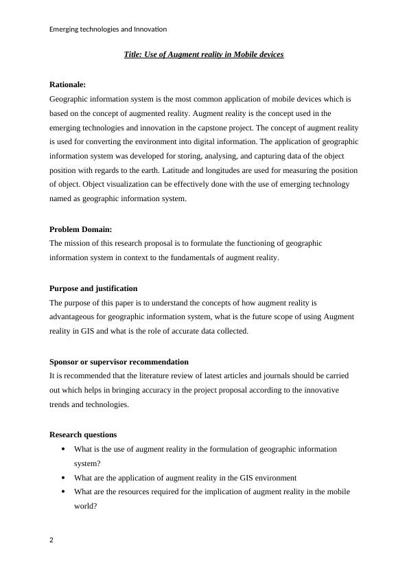 Emerging Technologies and Innovation  Assignment Sample_3