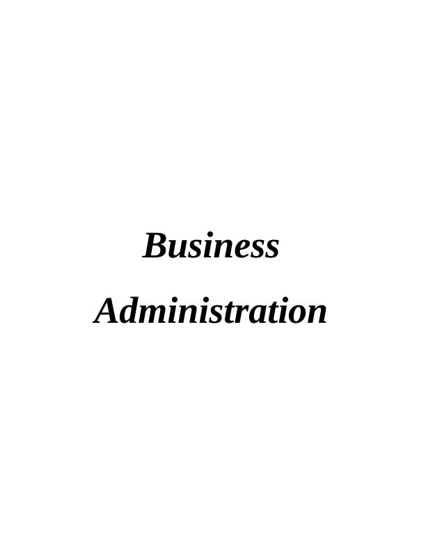 Business Administration Sample Assignment PDF_1