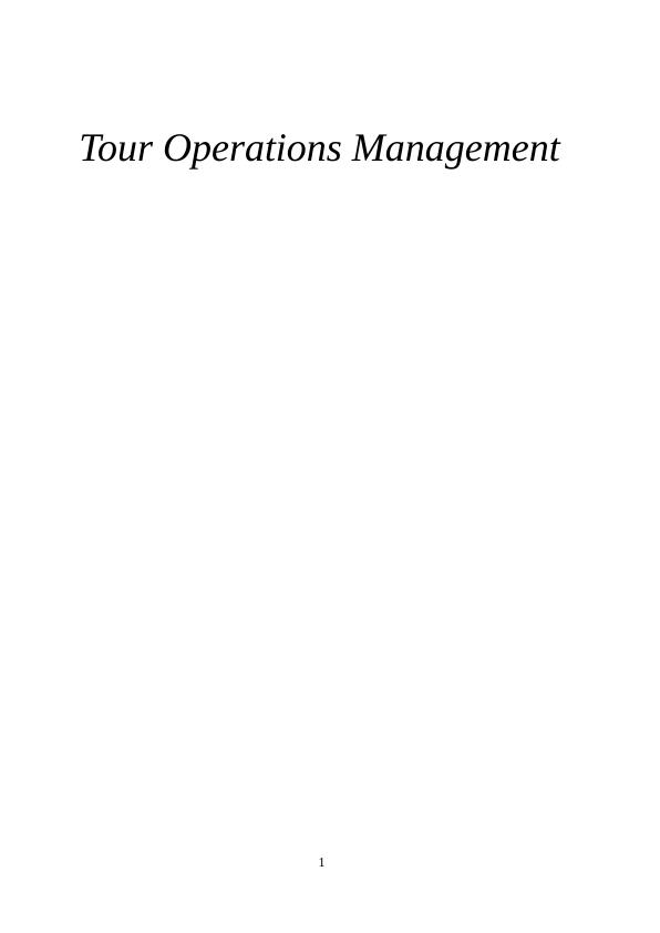Tour Operations Management INTRODUCTION_1