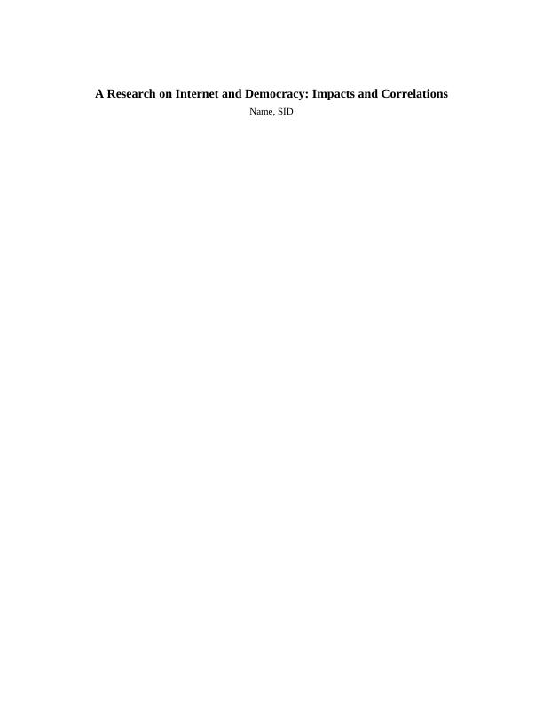 Research Report On Democracy & Internet_1