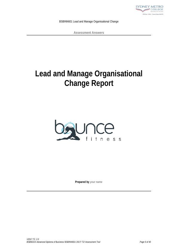 BSBINN601 Lead and Manage Organisational Change_6