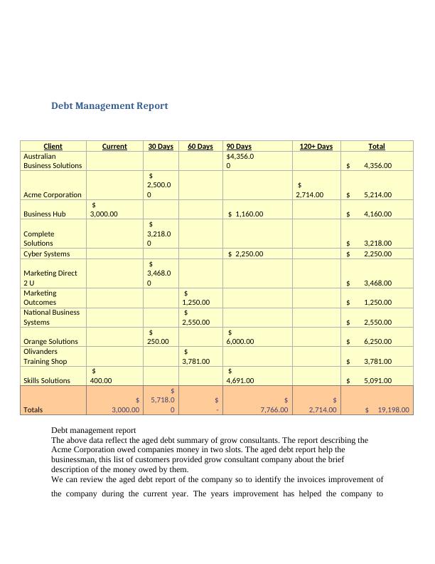 Report on Debt Management_1