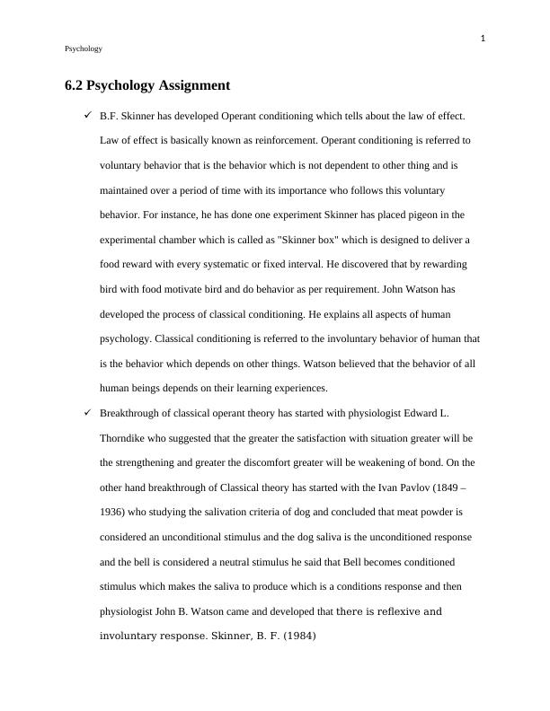 Operant and Classical Conditioning Theories in Psychology_2
