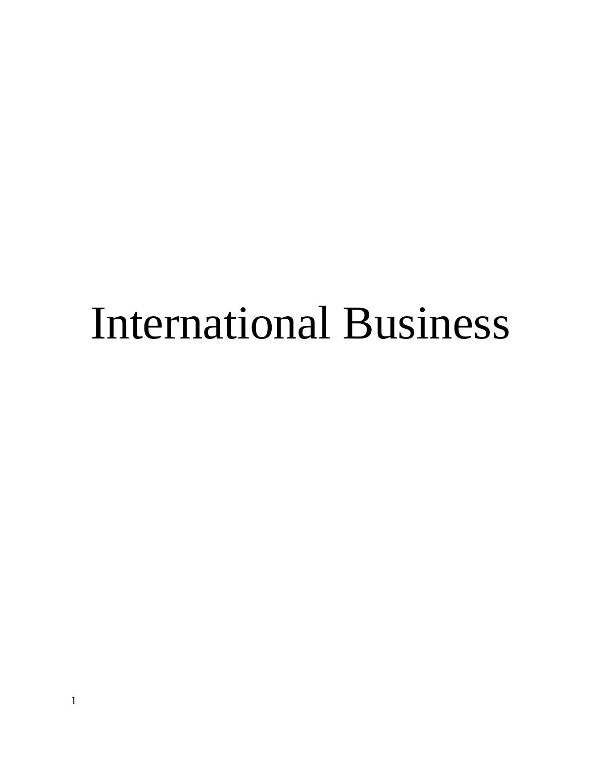 Research Assignment - International Business (Doc)_1
