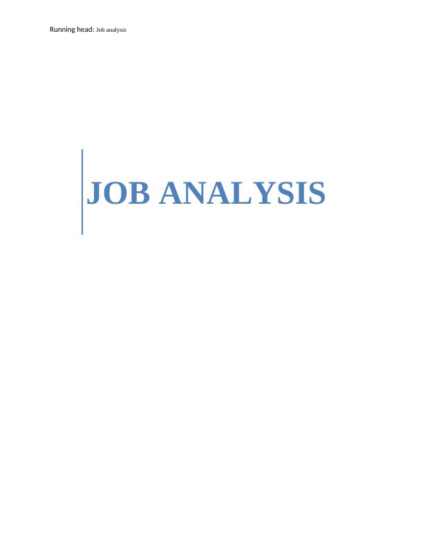Research on Job Analysis_1