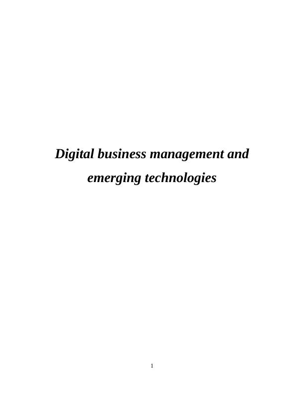Digital Business Management and Emerging Technologies_1