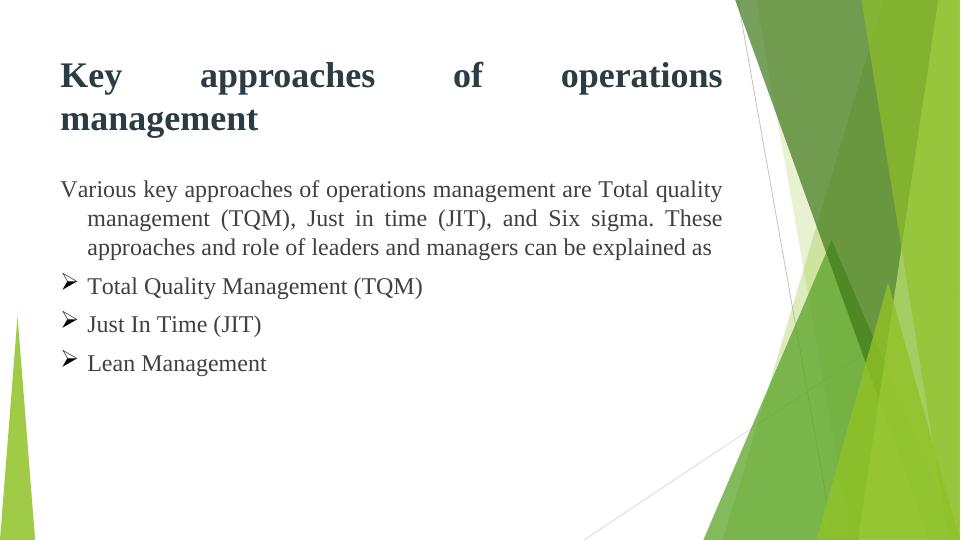 Key Approaches of Operations Management_4