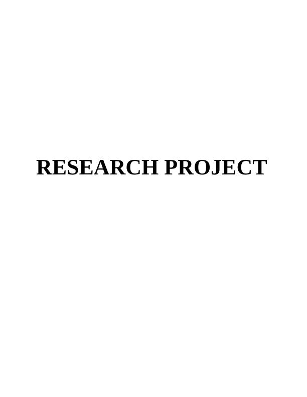 Research Projects on  Primary and Secondary Research_1