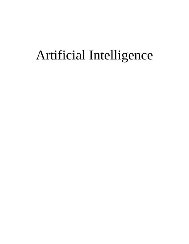Artificial Intelligence Essay_1