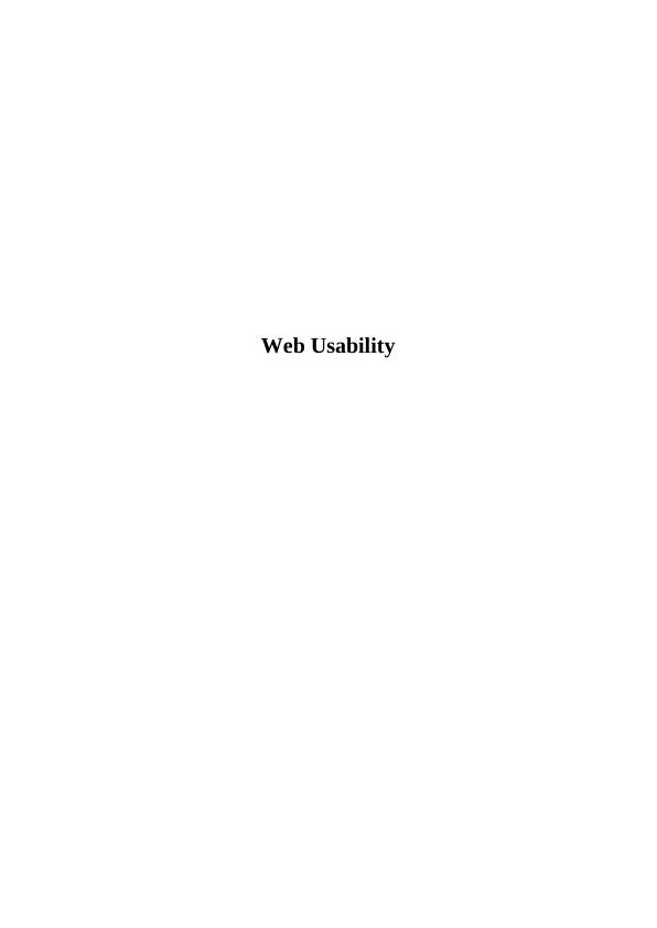 Assignment on Web Usability_1