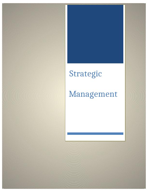 Strategic Management of the Starbucks - Report_1