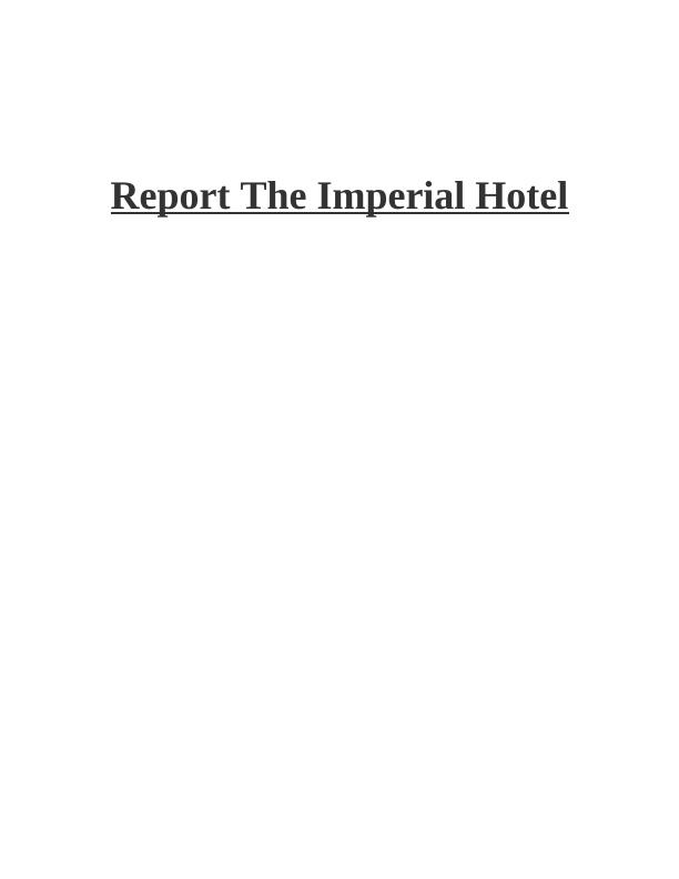 Analysis of Poor Customer Satisfaction in The Imperial Hotel_1