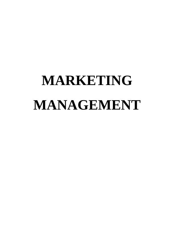 Assignment on Marketing Theories : Case Study_1