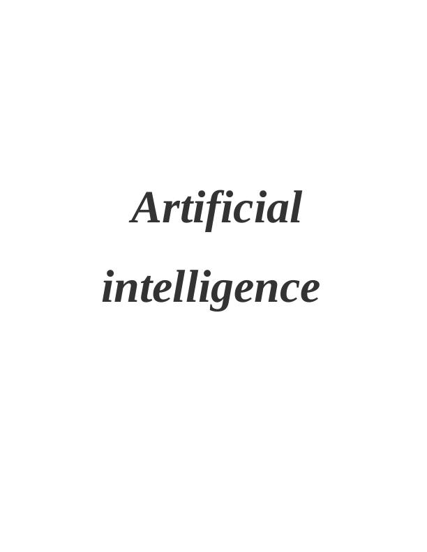 Artificial Intelligence (AI) Assignment - DOC_1