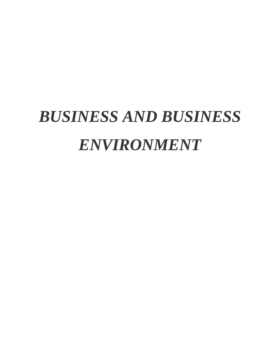 Business and Business Environment Assignment-NATWEST_1