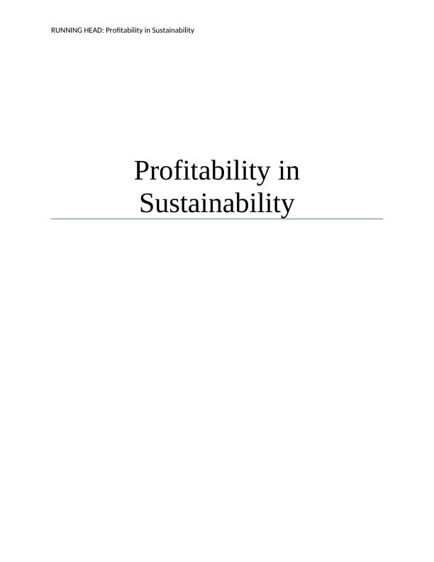 Report on Profitability in Sustainability Egypt_1