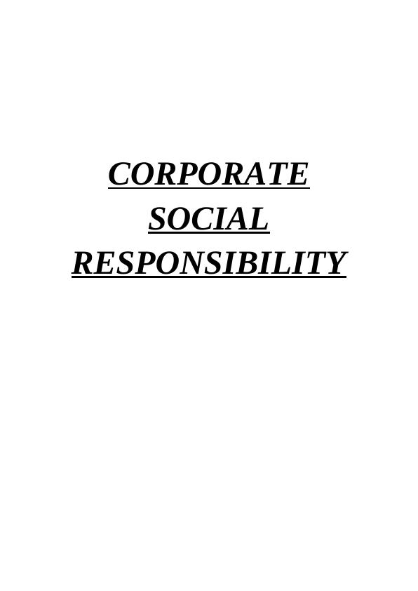 assignment on corporate social responsibility