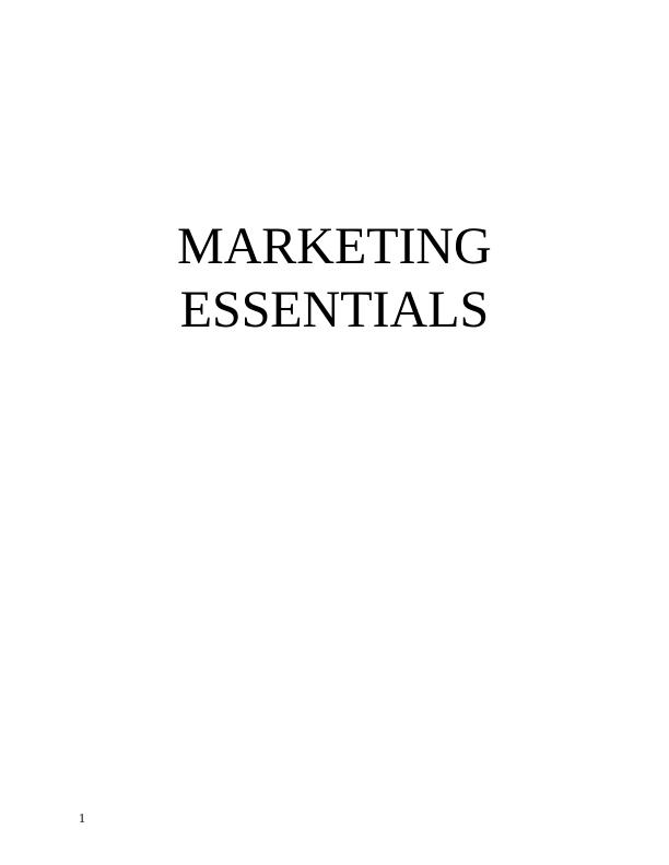 Marketing Essentials Assignment at McDonald_1