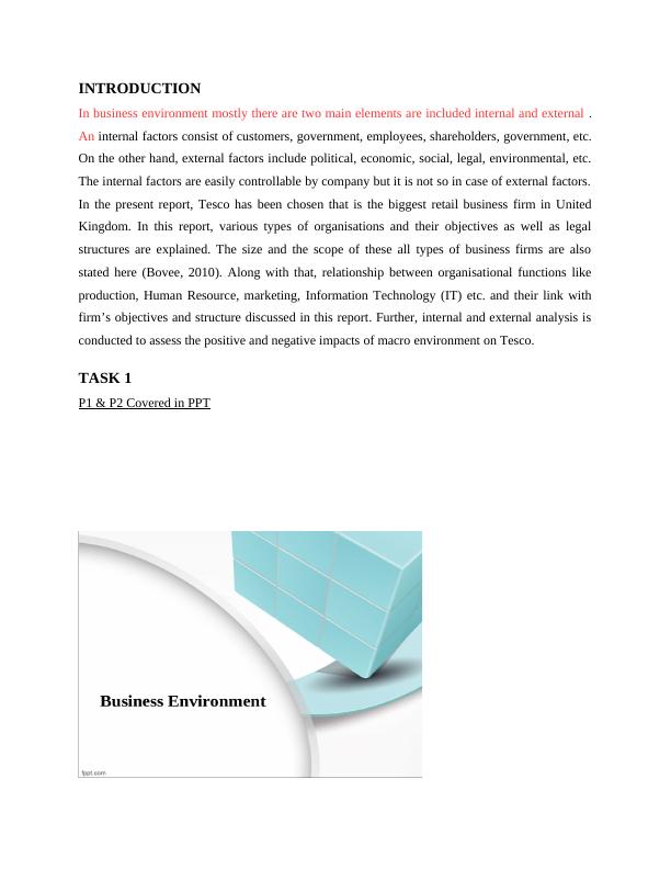 Business Environment Report on Tesco_4