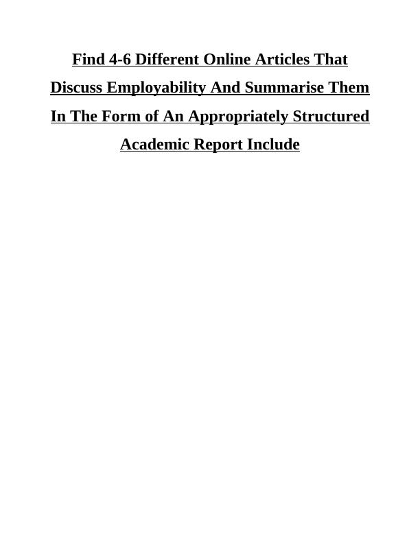 Employability: Concepts, Skills, and Trends_1