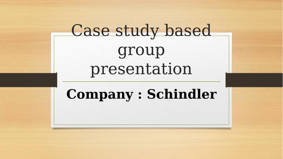 Strategies for Schindler to Raise Market Share_1