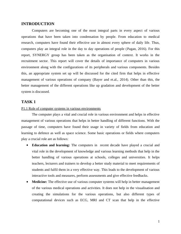 Role of Computer Systems in Various Environments Essay_4
