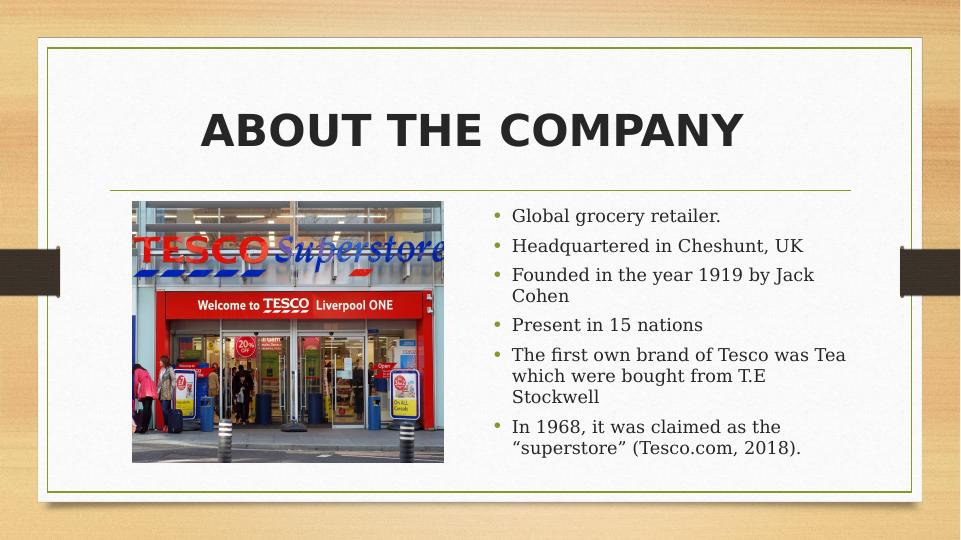 Strategic Management of Tesco Desklib