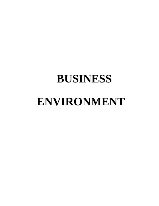 Assignment on Business and Cultural Environment_1