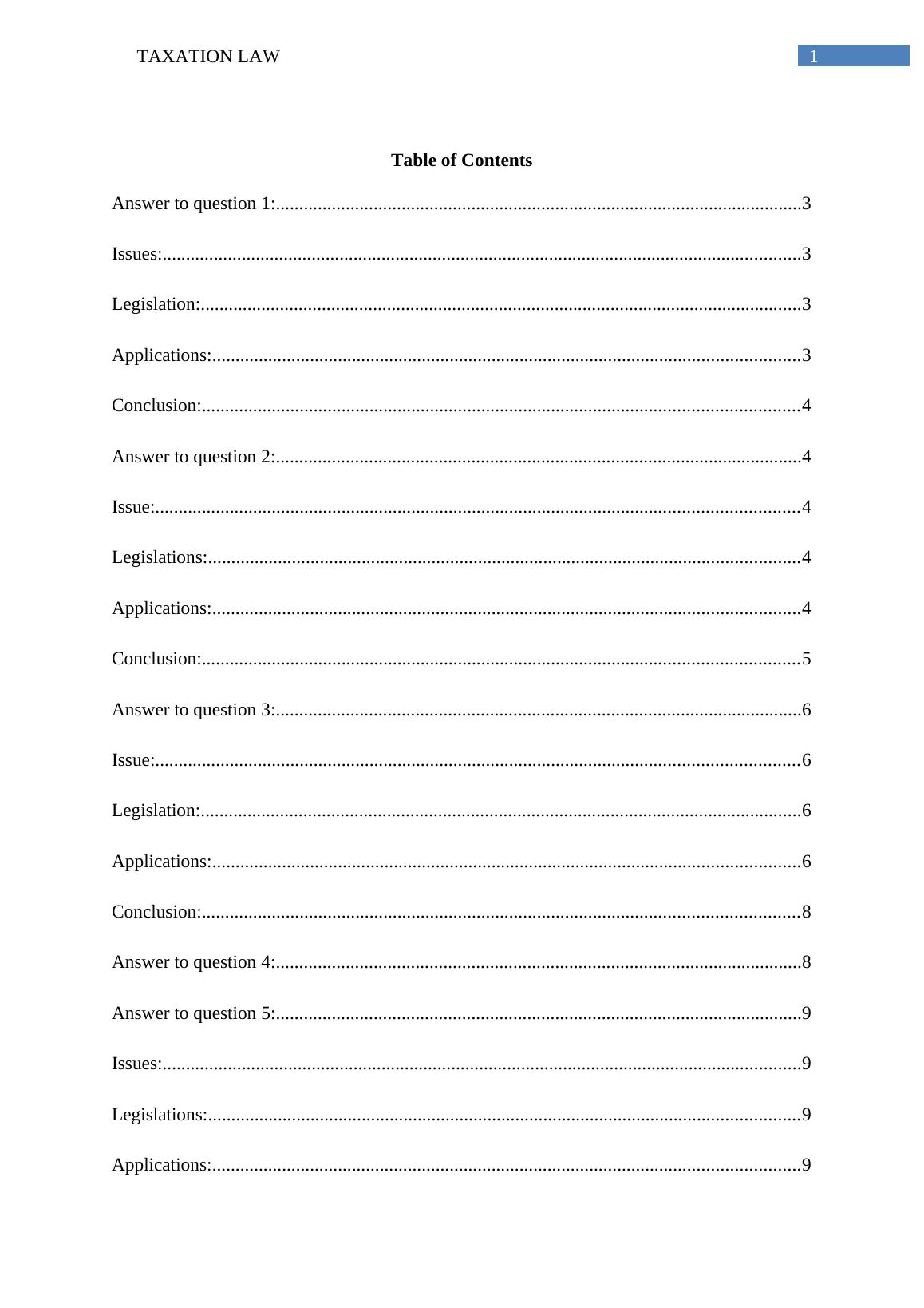 Taxation Law and ITAA 1997 | Assignment_2