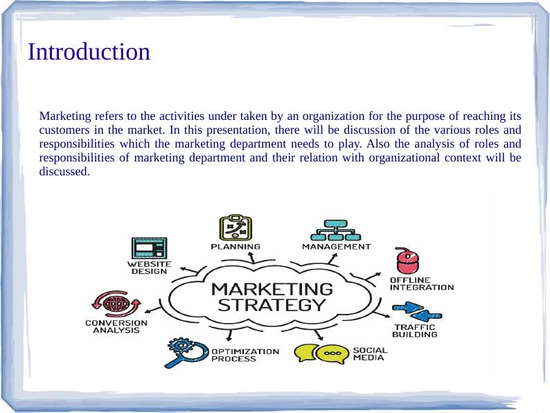 Roles And Responsibilities Of Marketing Function 2033