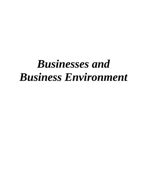 Businesses and Business Environment._1