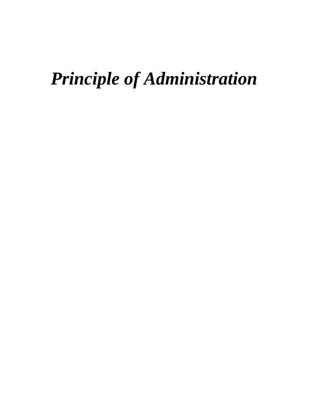 Principle of Administration in an Office Environment_1